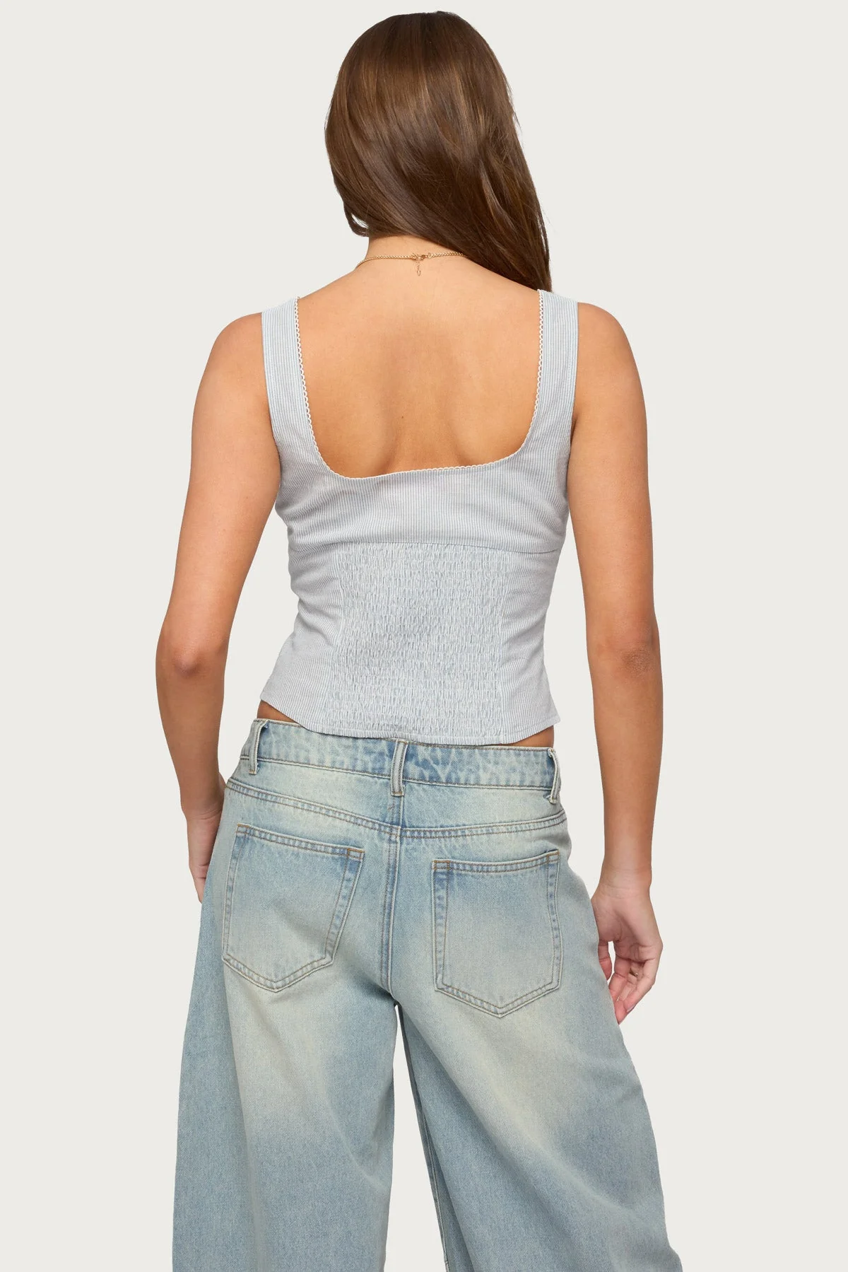 Katiya Pinstripe Button Up Top - Image 5
