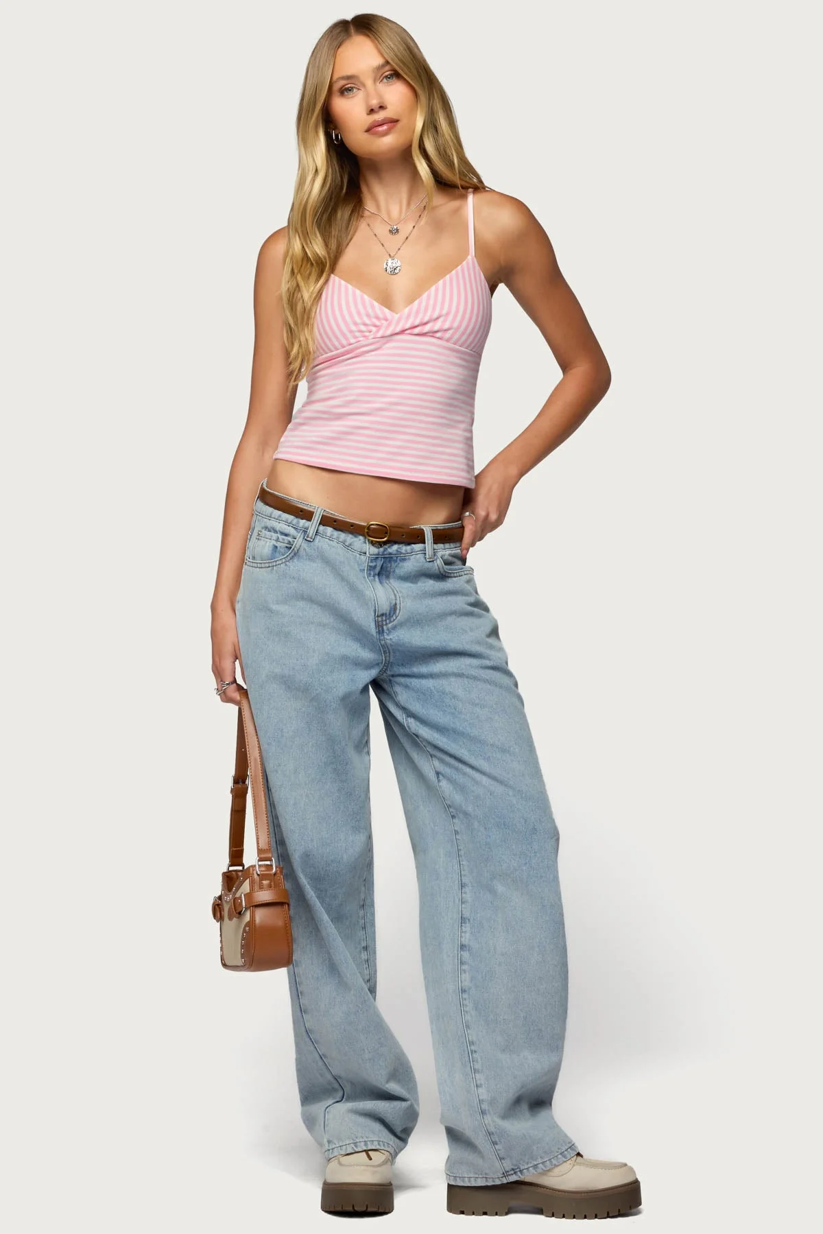 Emilea V Neck Striped Tank Top - Image 2