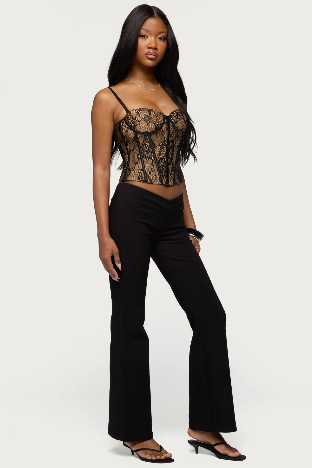 Alyce Crossover Flared Trousers - Image 3