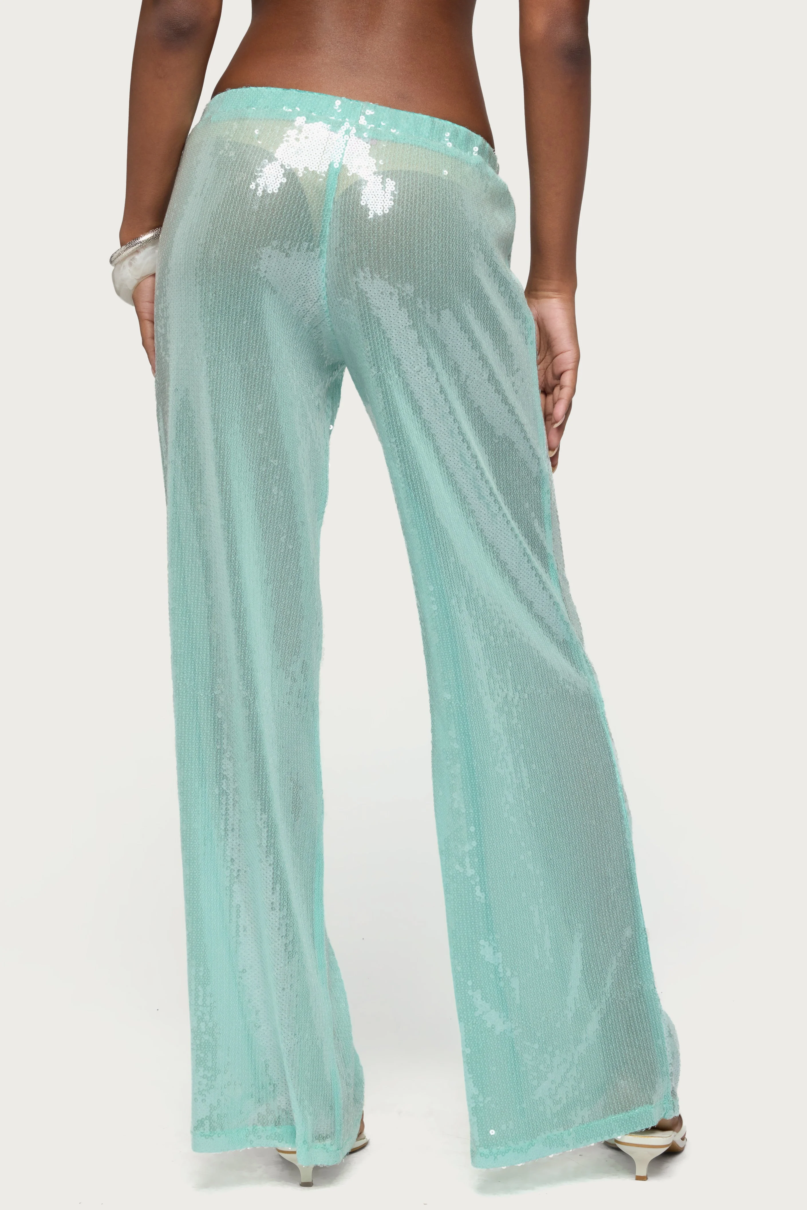 Avalee Sequin Wide Leg Trousers - Image 5