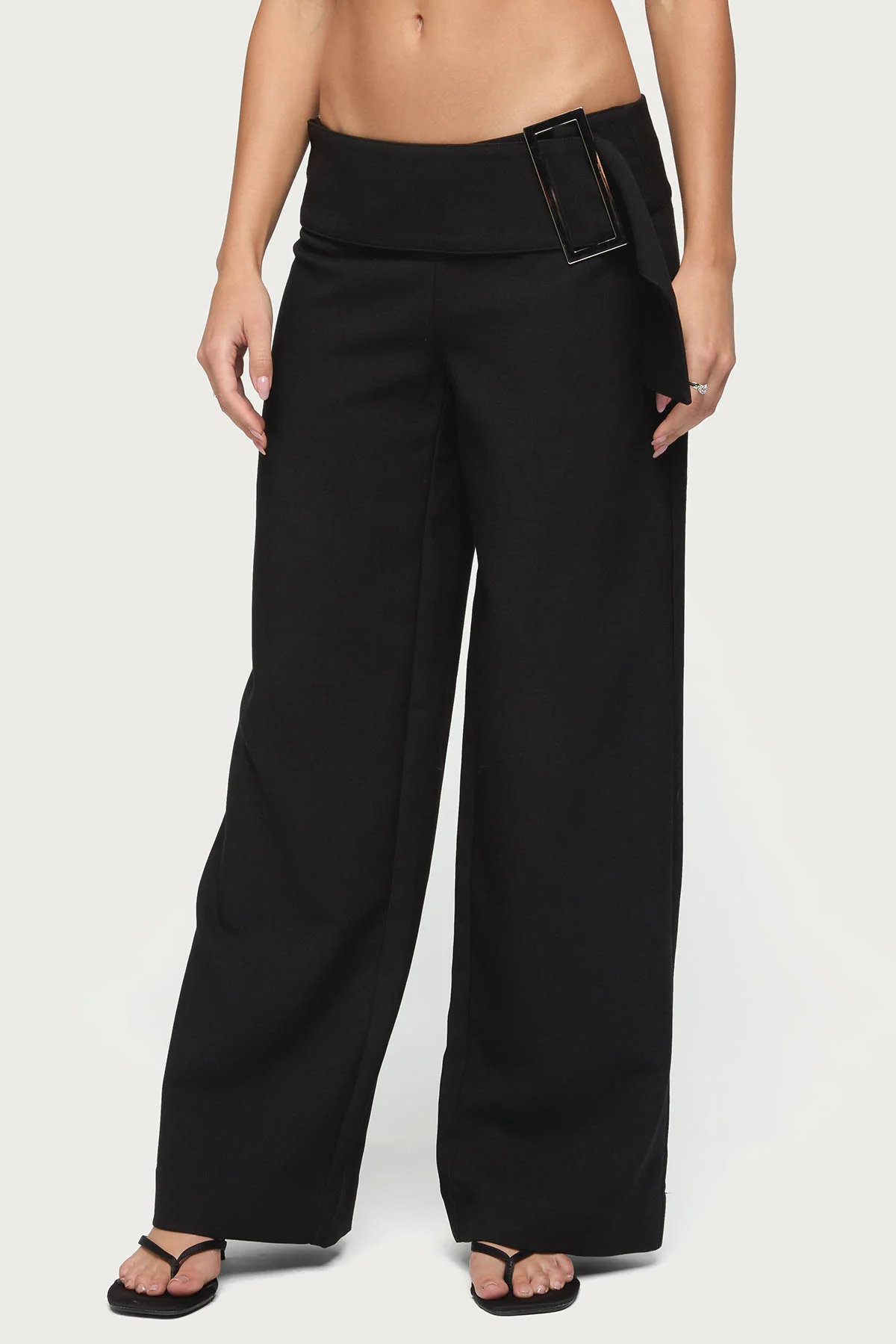 Cerise Buckle Low Rise Baggy Trousers - Image 4
