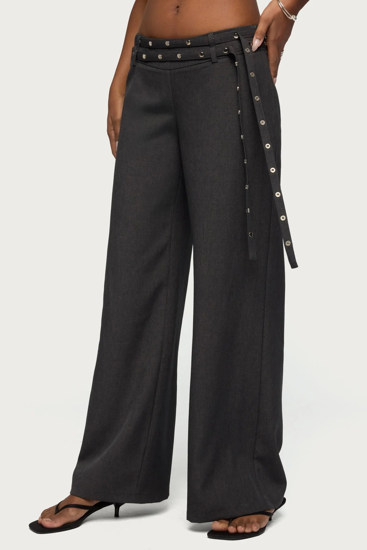 Cruz Double Belt Baggy Tailored Trousers - Image 3
