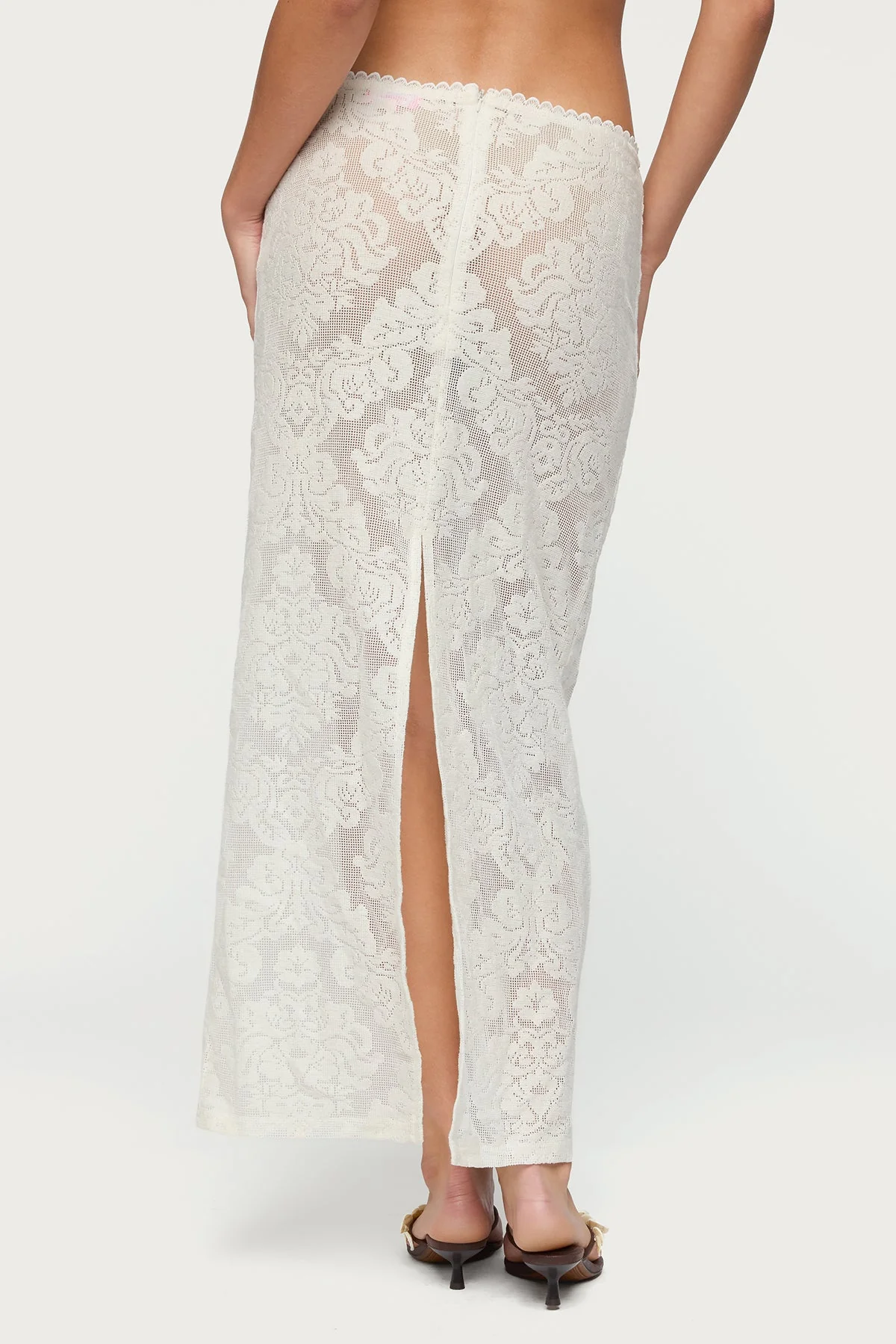 Violette Sheer Lace Maxi Skirt - Image 5